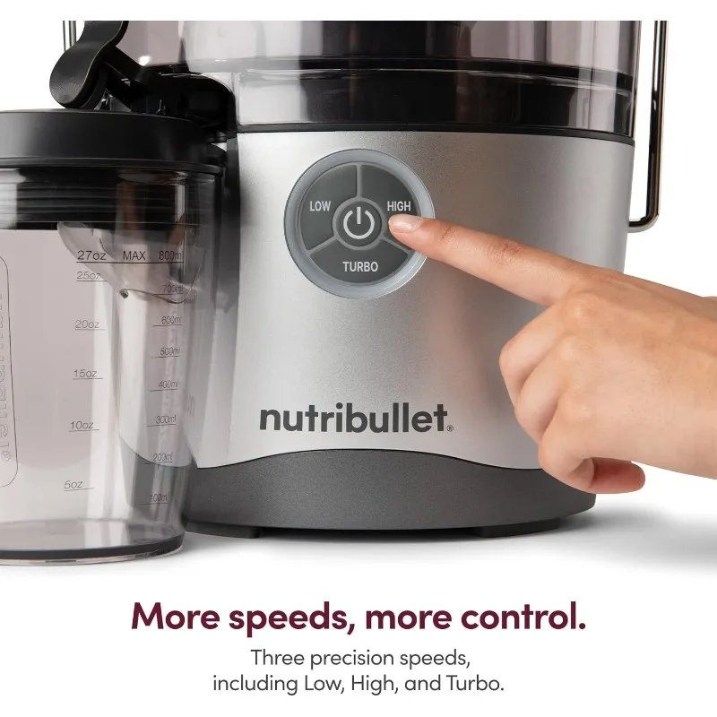 NutriBullet-Machine Centrifuge Ju479 Pro pour Fruits, 05/09/2018 et relevés Alimentaire, 27 Onces/1.5 Litres, 1000 Watts, Argent