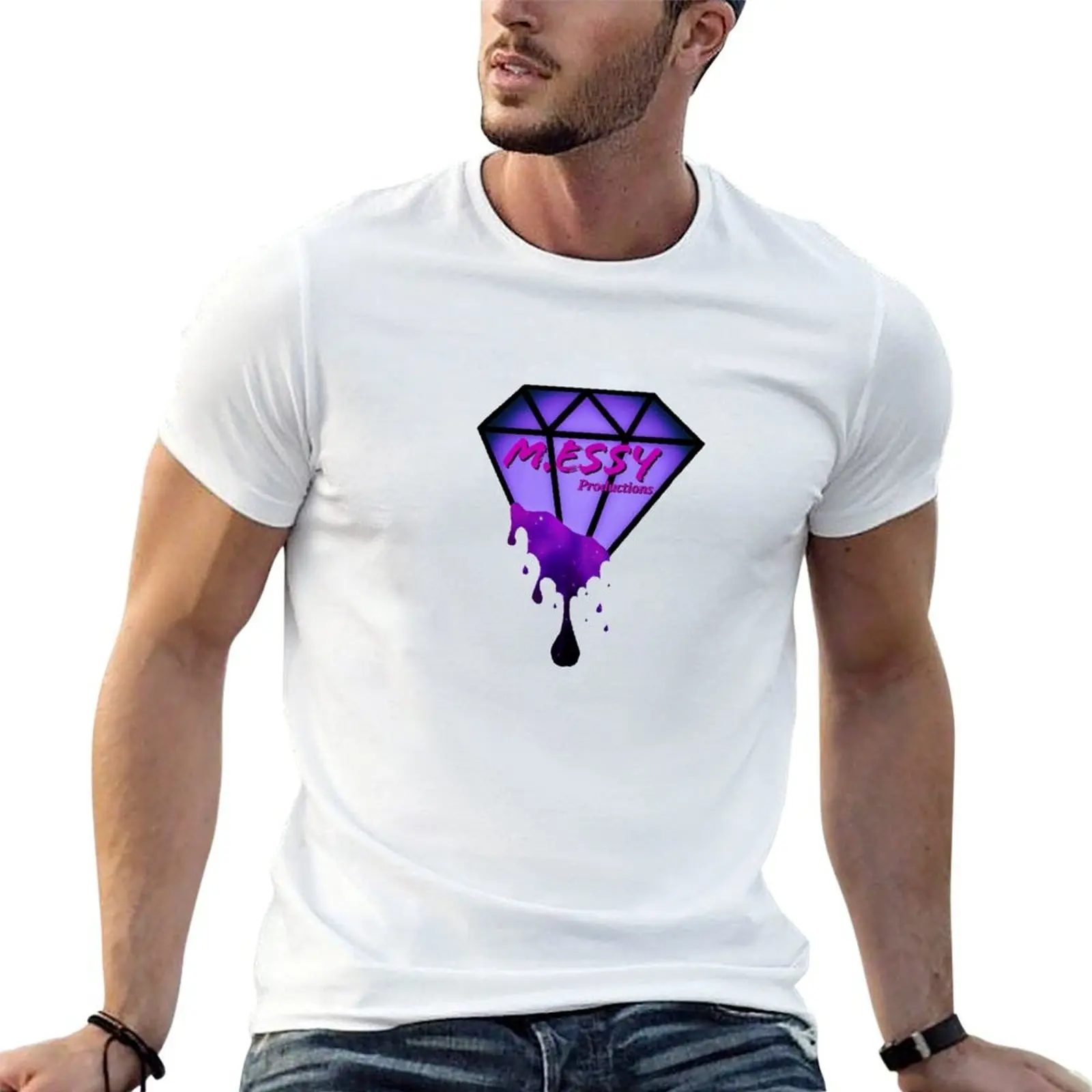M.Essy Productions Logo T-Shirt oversize t-shirts man Short sleeve tee men tshirt