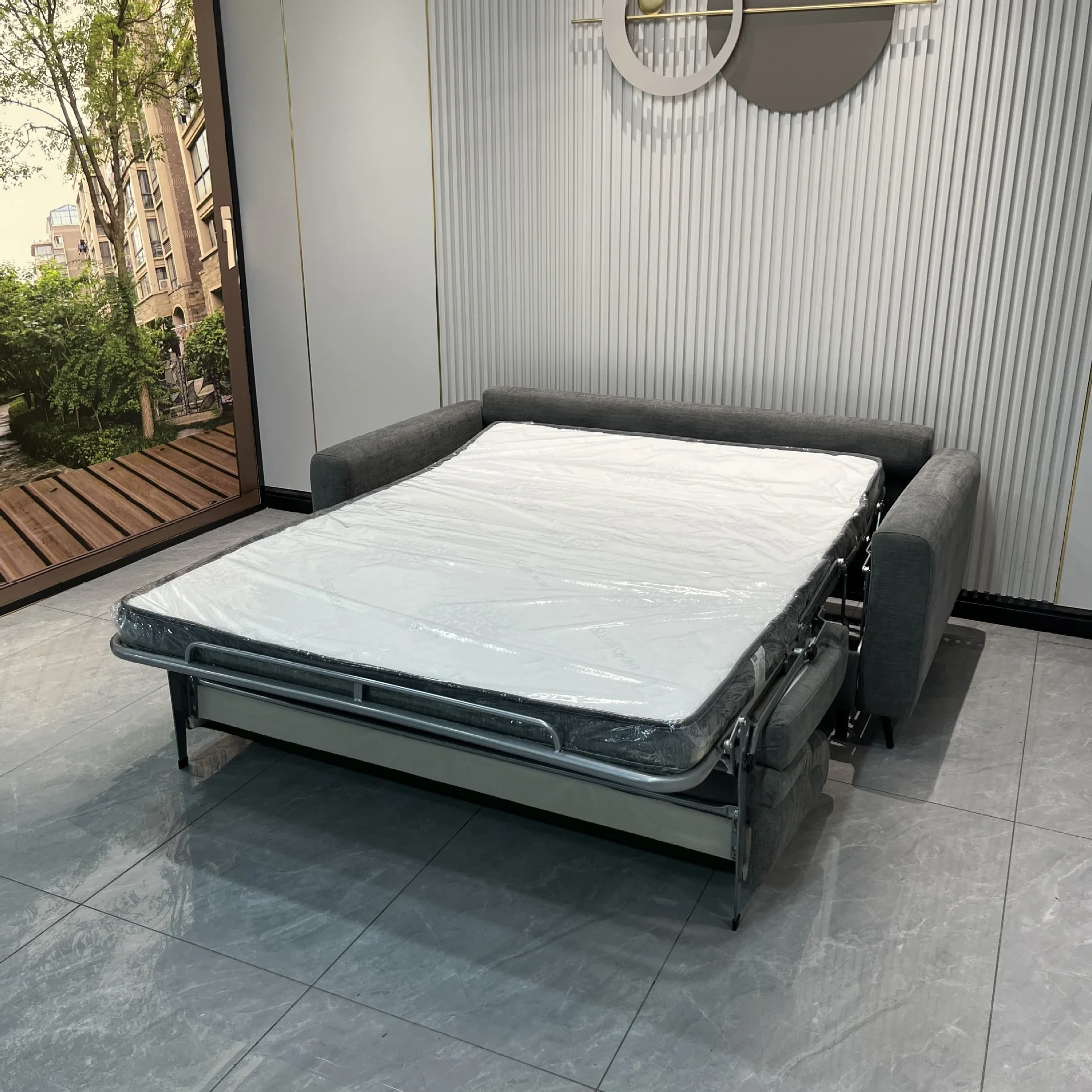 Hotel multi-functional sofa bed flip folding small apartment with its own mattress can hide storage cotton and linen home sofa
