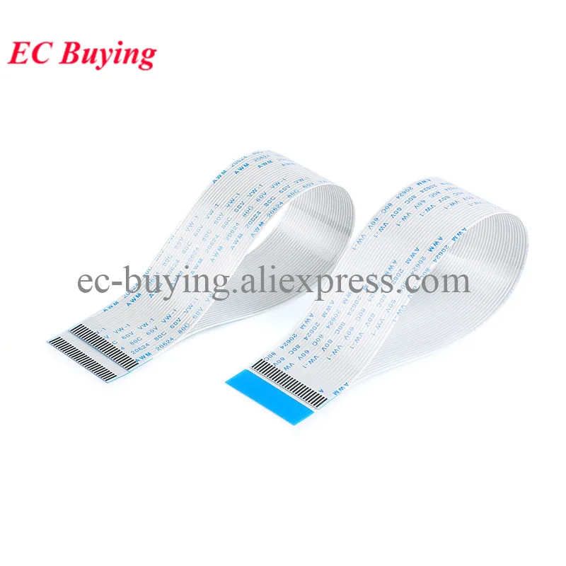 5pcs FPC/FFC 12P Ribbon Flexible Flat Cable Wire Pitch 0.5/1.0mm 6/10/15/20/25/30/40cm Length Forward Reverse Direction Connecto