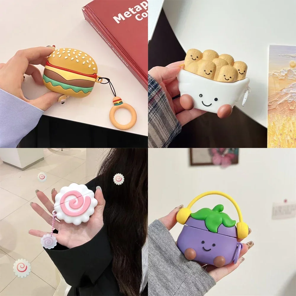 

3D Cartoon Silicone Earphones Case For Xiaomi Redmi Buds 5 Pro Redmi 4 Active Wireless Headphones Shockproof Protective Cover