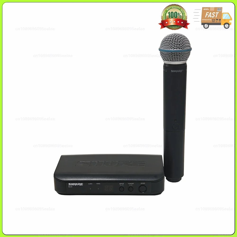 Original SHURE BLX24 BETA58A Vocal Super Cardioid Dynamic Handheld Microphone Professional Wireless System Single Channel No Box