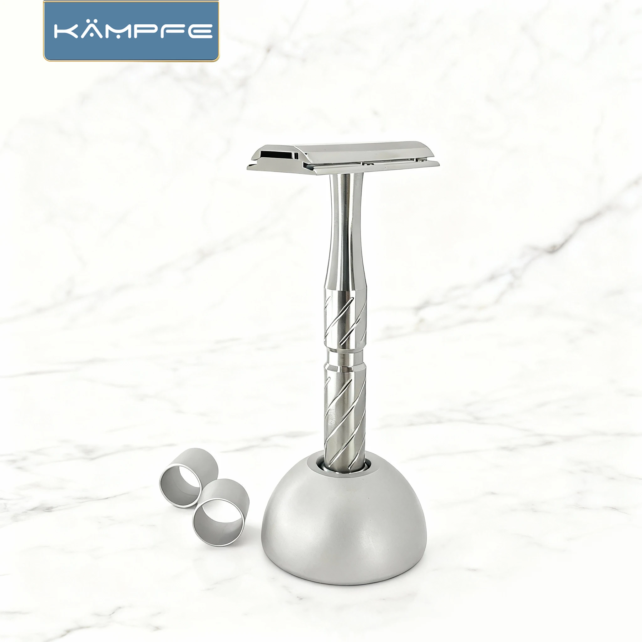 KAMPFE CNC machining Aluminum base Mens Shaving Safety Razor Stand  for Applicable to a variety of shaver handles