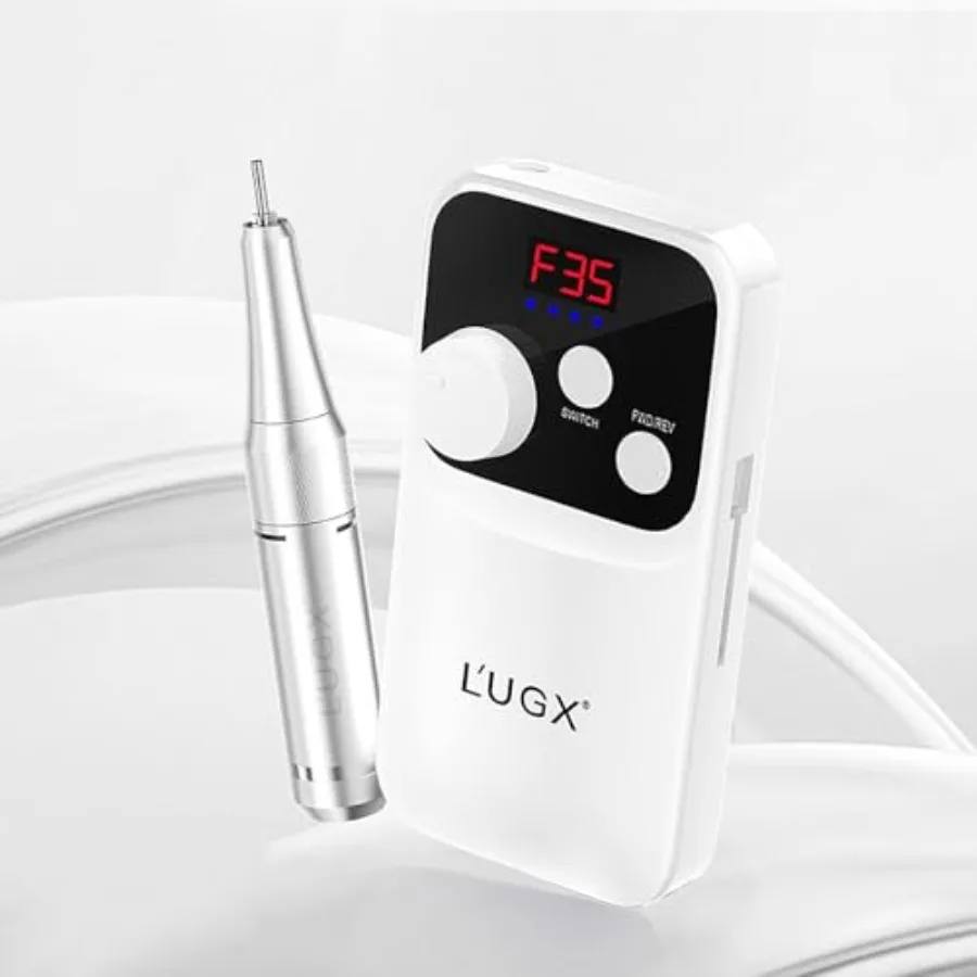 

Nail Drill Machine 35000RPM Rechargeable Electric Nail File with LED Display Portable Efile Nail Drills for Acrylic Gel Nails C