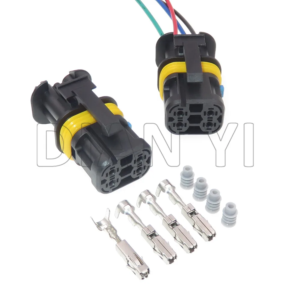 1 Set 4 Way 18284.000.002 Car Electric Wiring Waterproof Socket AC Assembly Auto Modification Plug Automotive Parts
