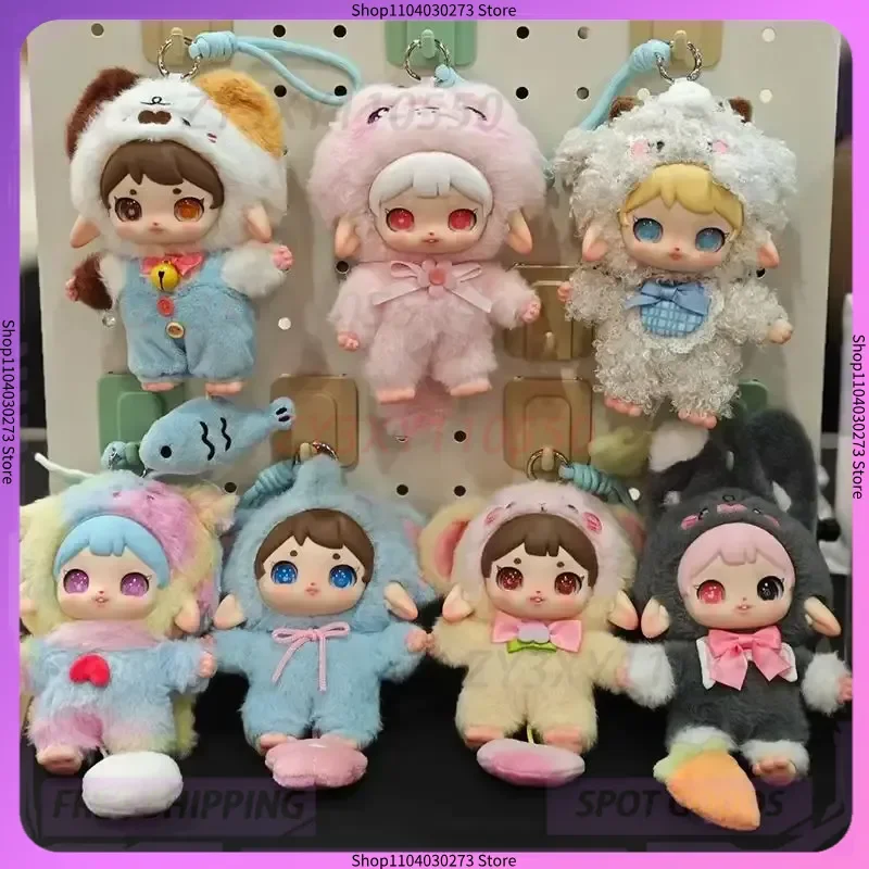 정품 루비 해피 플러피 시리즈 블라인드 박스 귀여운 루비 비닐 얼굴 인형 미스터리 박스 액션 피규어 커스텀 펜던트 인형 선물