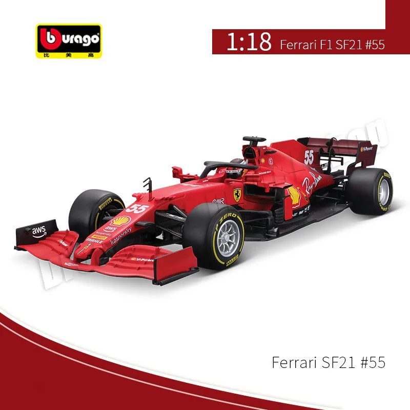 Bburago 1:18 Fórmula 1 Ferrari SF21 Ferrari SF70H Ferrari SF1000 aleación modelo de coche fundido a presión coches en miniatura coleccionables modelo regalo