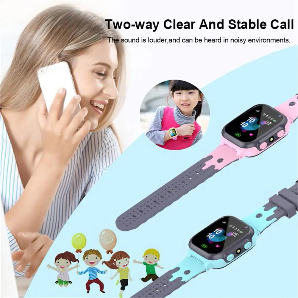 S1 Kids Smart Watch GPS Location Video Call Sim Card Call Smartphone With Light Touch-screen Waterproof Watches English Version