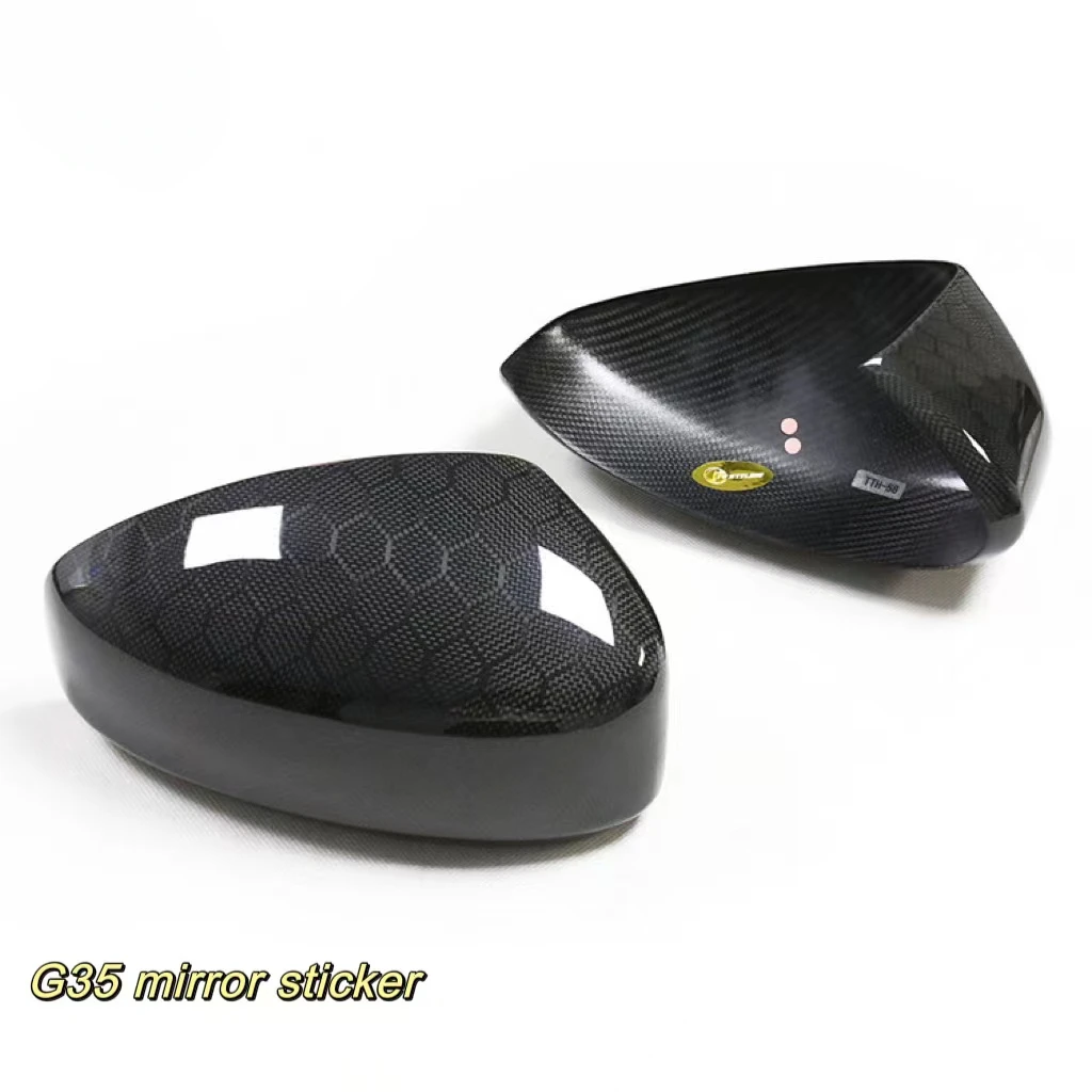 MRD for Infiniti G35 2004-2006 Dry Carbon Fiber Rearview Mirror Cover Mirror Cap Sticker Regular Carbon Honeycomb Forge