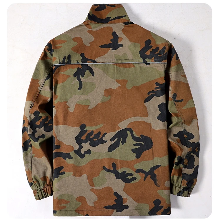 Abbigliamento Protettivo da Lavoro Mimetico Primaverile e Autunnale, Top in Puro Cotone Elastico Resistente allo Sporco e all'Usura per Uomo, per Edilizia