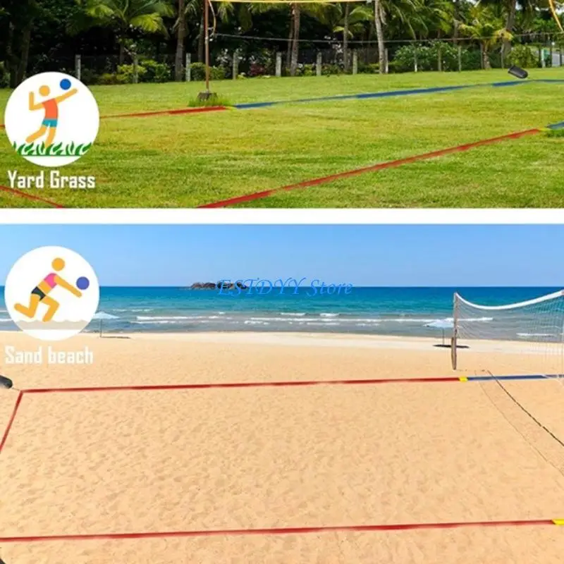 

G6DE Beach Volleyball Line with Ground Nails Volleyball Courts Webbing Marker