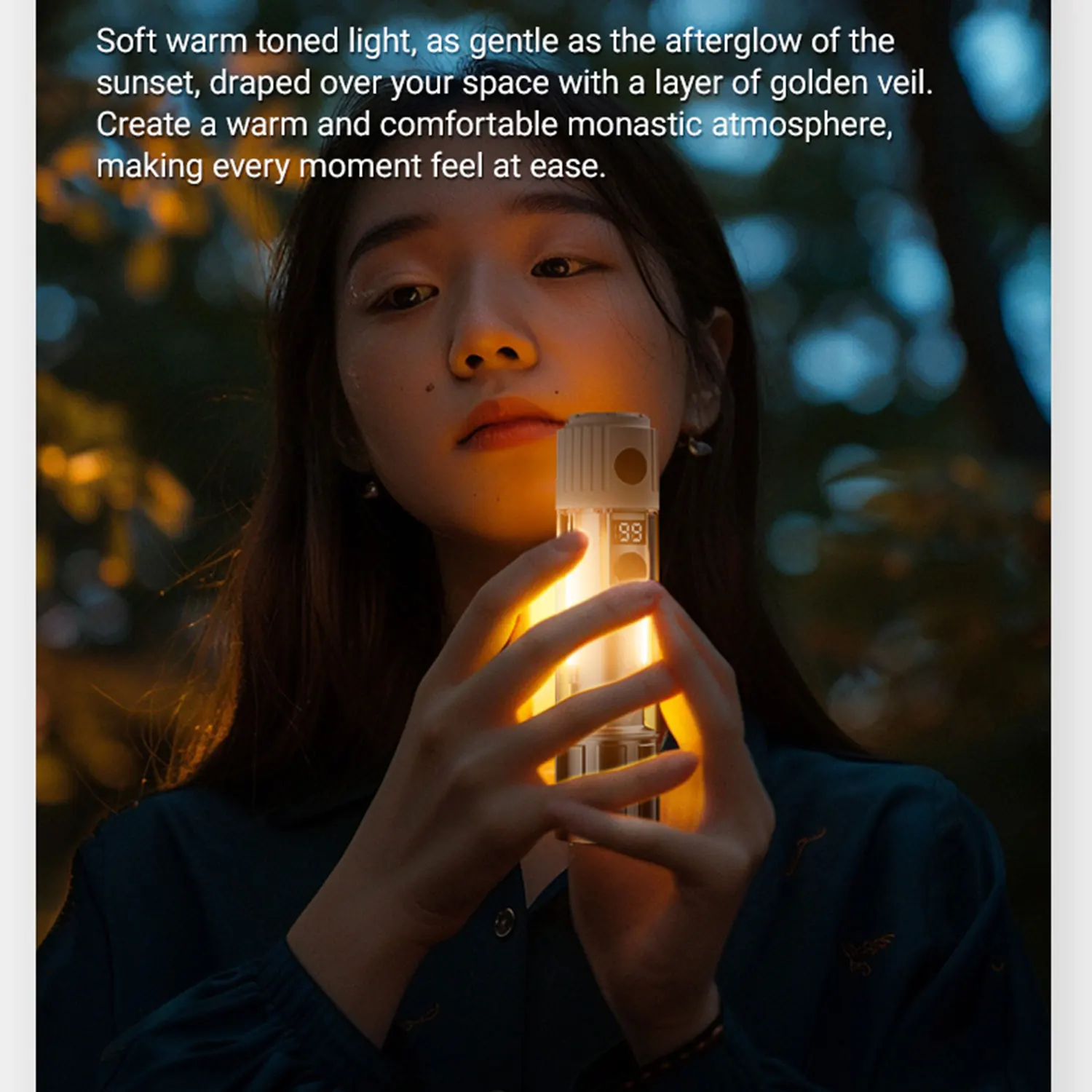 YEMAO F906X Rechargeable Flashlight Camping Lantern - Magnetic Base, Dual White/Warm Light, Long-Range LED Tent Lamp For Outdoor