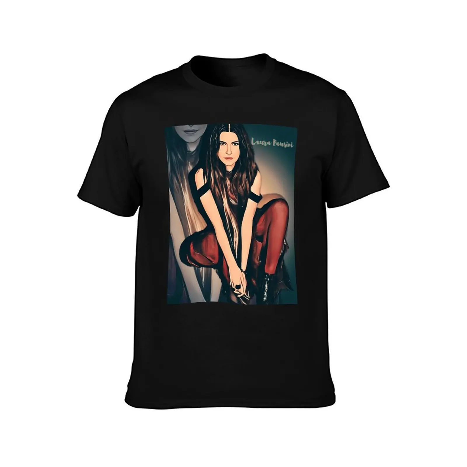 Laura Pausini T-Shirt korean fashion plus size clothes oversized graphic tee cotton t shirt men