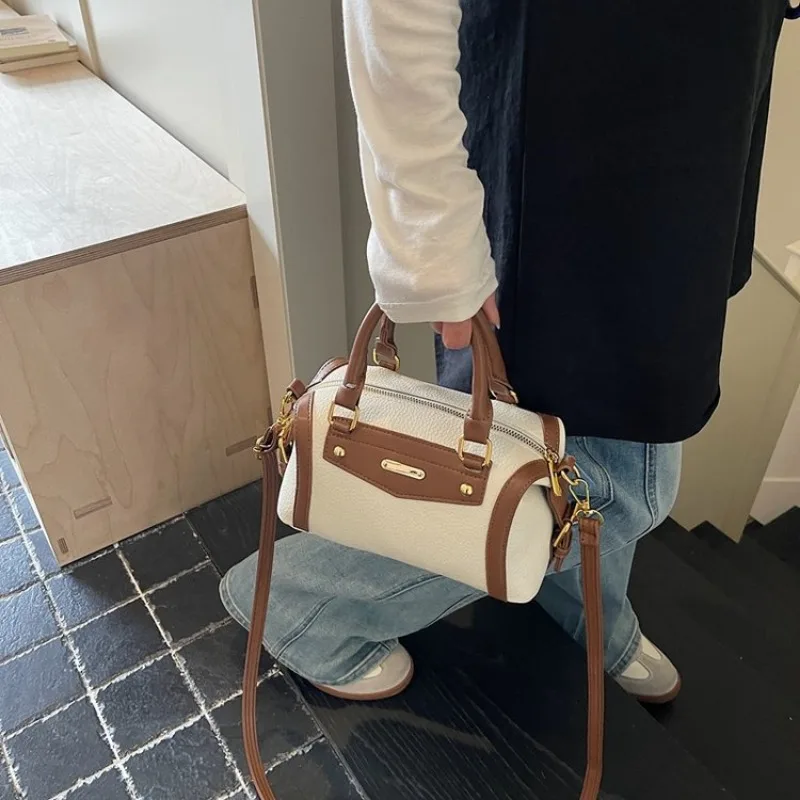 

Weekend Trip Leather Shoulder Bag High End Paris Classic Vintage Craft Casual Crossbody Tote Bag Practical Ladies Short Distance