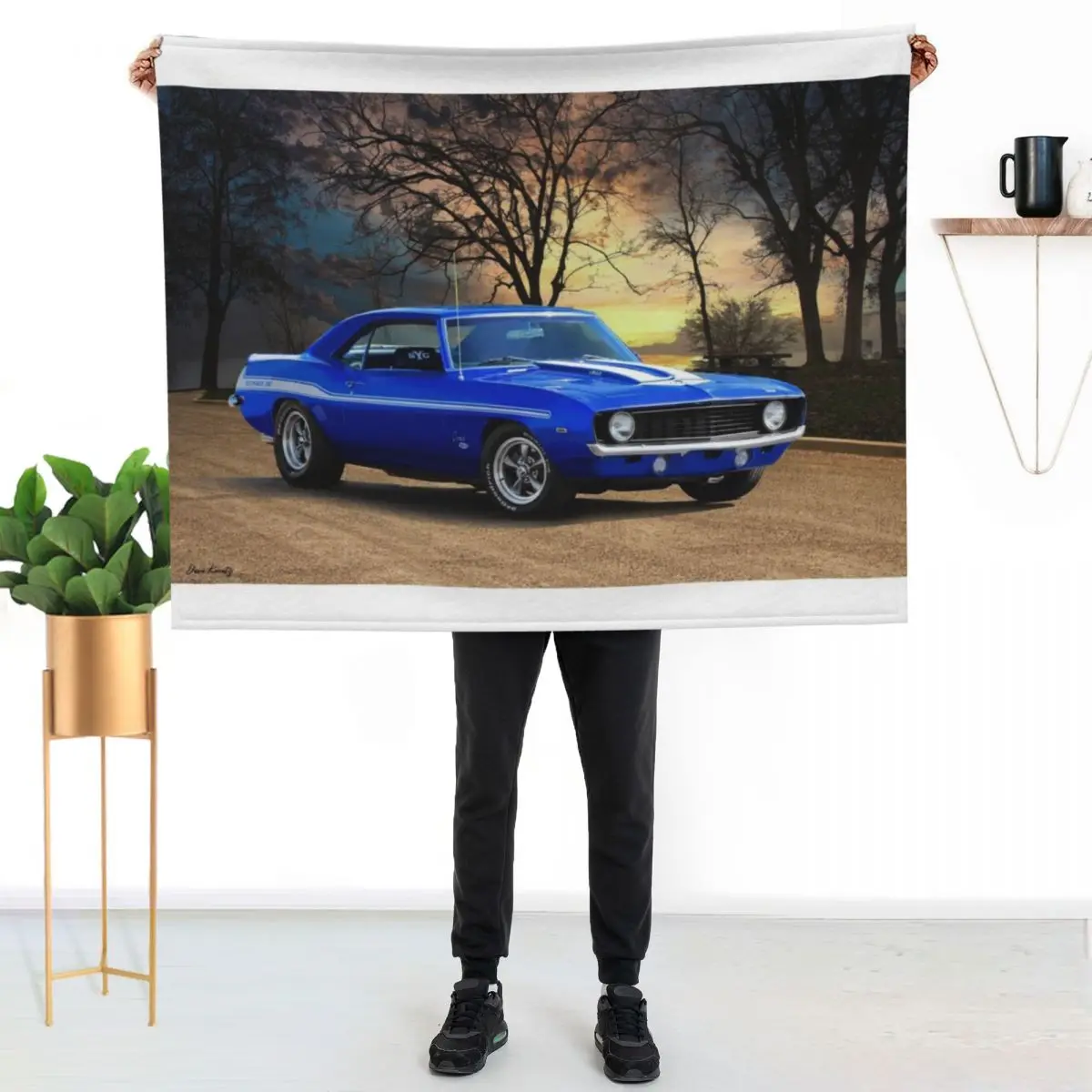 

1969 Yenko Camaro 427 Throw Blanket Soft Breathable Blanket for Night Sleeping