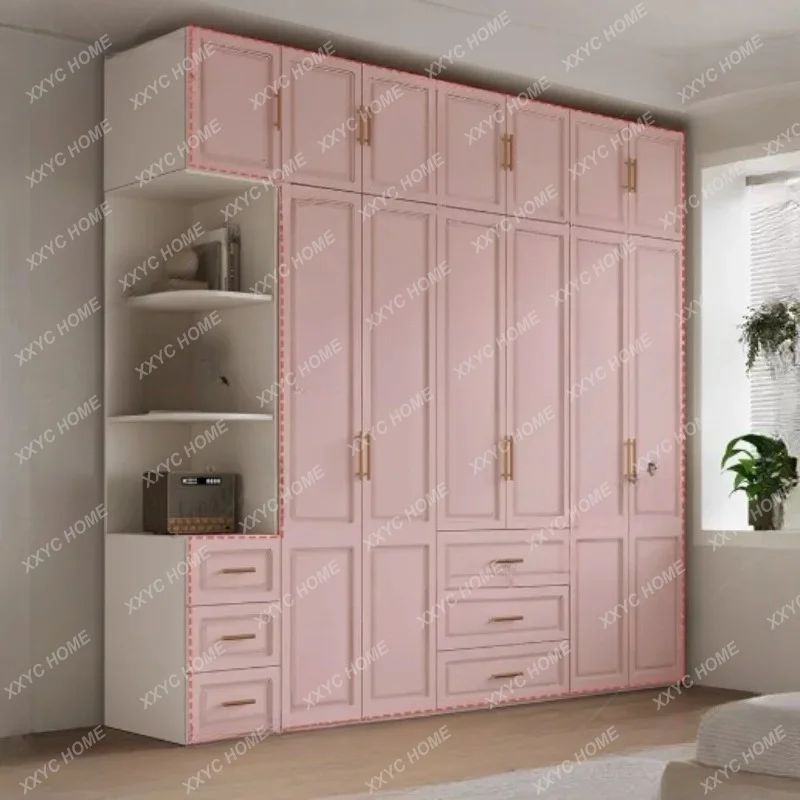 XXwhite Closet for clothes Home bedroom Organizer comfortable storage Cabinet/ Closet full save shelves shelf wardrobe furni