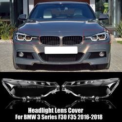 Left/Right Front Led Headlights Lens Cover For BMW 3 Series F35 F30 2016 2017 2018 316 320 328Li 335 Headlamp Shell Cover