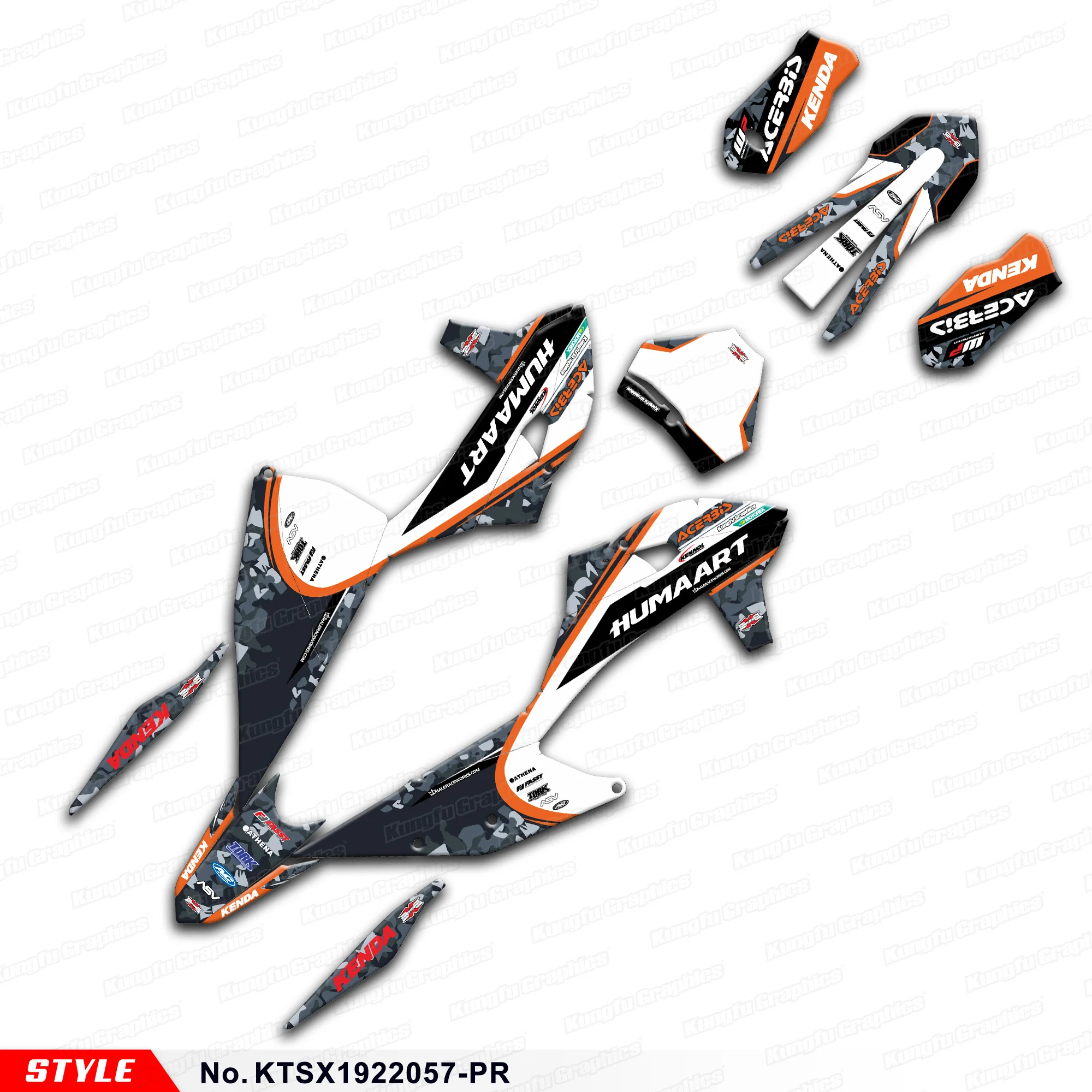 

JY RACING Custom Graphics Wrap Sticker для KTM SX SXF XCW XCF-W EXC EXC-F 2019 2020 2021, KTSX1922057-PR