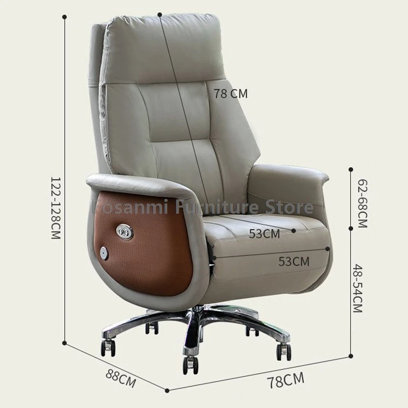 Sedia da ufficio ergonomica reclinabile Boss con braccioli Sedie per computer morbide in altezza regolabile Comoda sedia girevole da scrivania da gioco