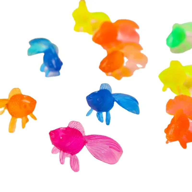 10/20Pcs Mini Colorful Simulation PVC Goldfish Model Gift Toys for Kids Birthday Party Favors Pinata Fillers Aquarium Decoration