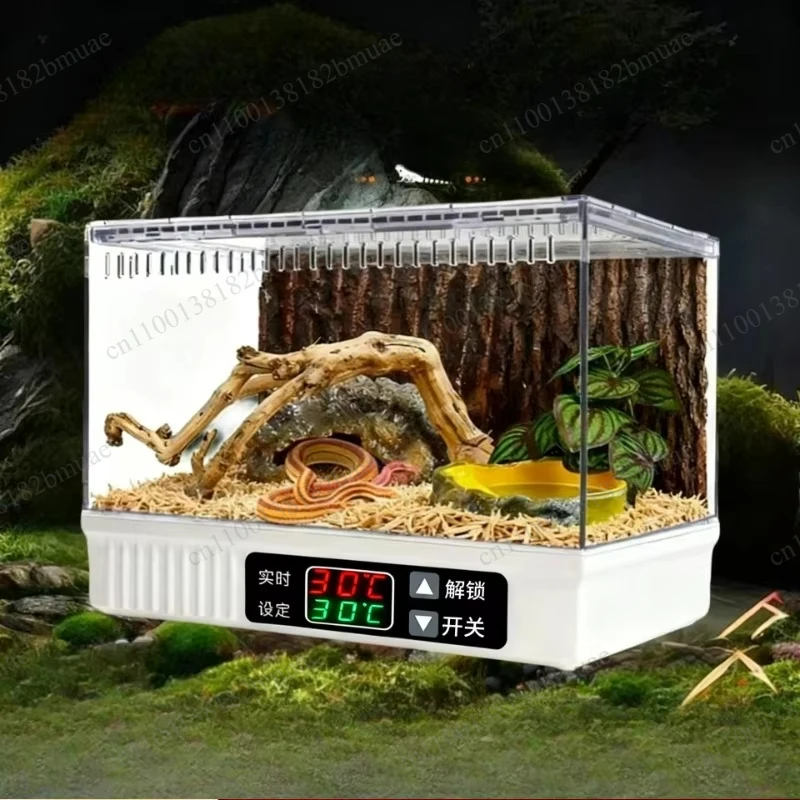 Reptile Pet House Thermal Reptile Terrarium Smart Temperature Control Breathable Reptile Breeding Cage