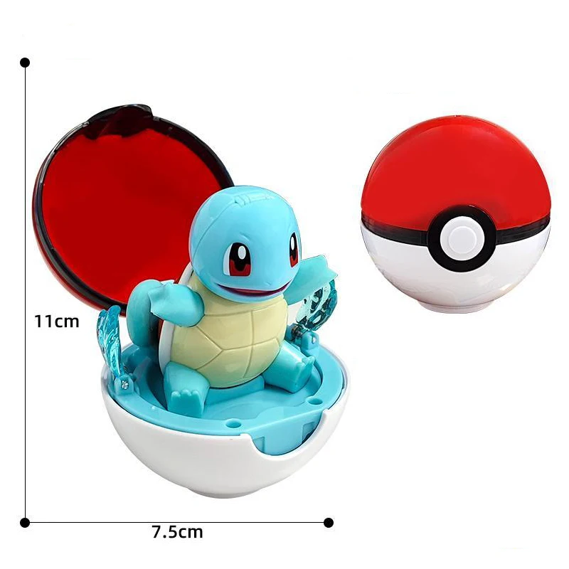 Pokemon Pikachu Figure Pokeball Retractable Toys Pocket Monster Elf Ball Anime Figure Model Doll Kids Christmas Gifts