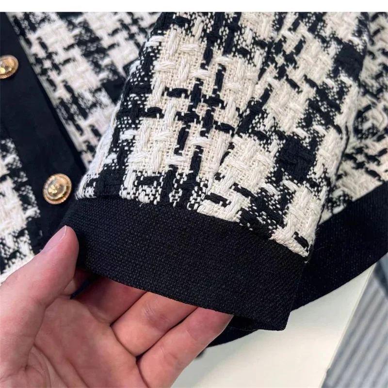 2025 nouveau automne hiver vestes femmes ample Plaid court Outwaer femme décontracté tout-match tempérament chaud dames pardessusLIBIELI