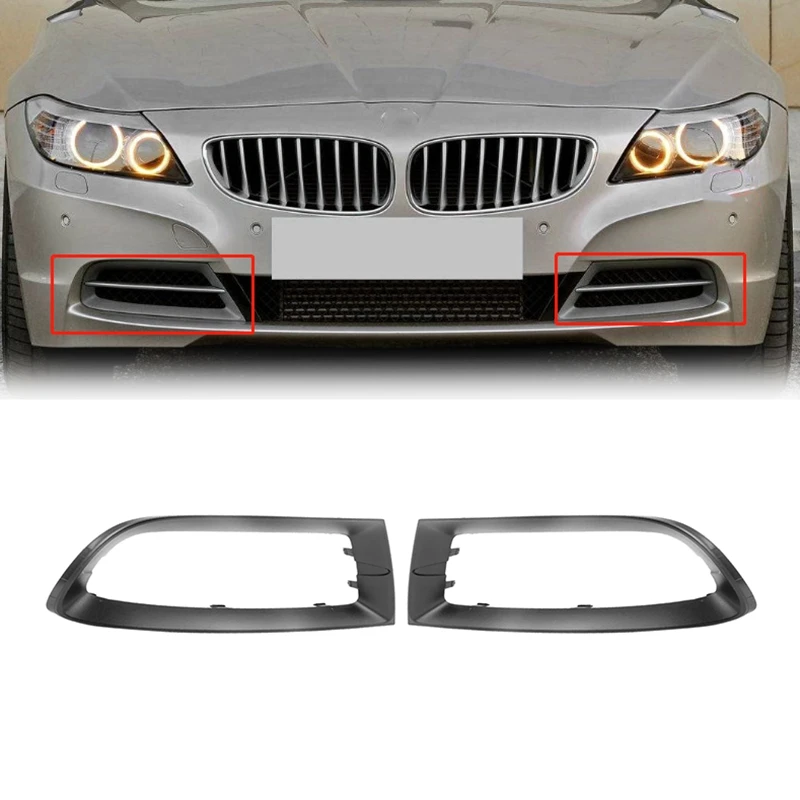 2X Car L+R Front Bumper Grille Grill Lower Trim Decoration Frame For-BMW Z4 E89 2009-2016