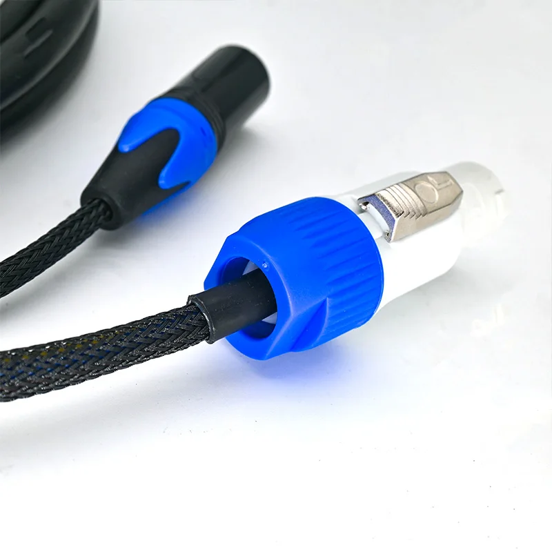 Powercon DMX كومبو كابل توصيل 1.5 متر 1 متر 2 متر 3 متر 5 متر 3 دبوس XLR & Power con كابل كومبي متوافق لتحريك الإضاءة الرأسية