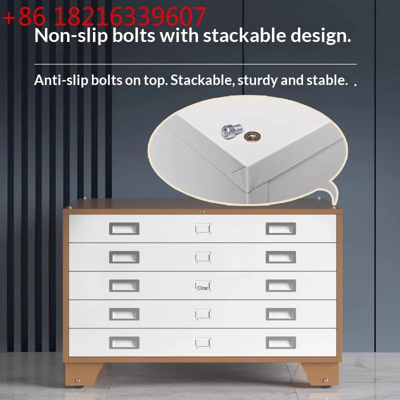 YAO custom.Steel Filing Cabinet Office Use Mobile with Drawer and Lock Engineering Data & Drawing Storage