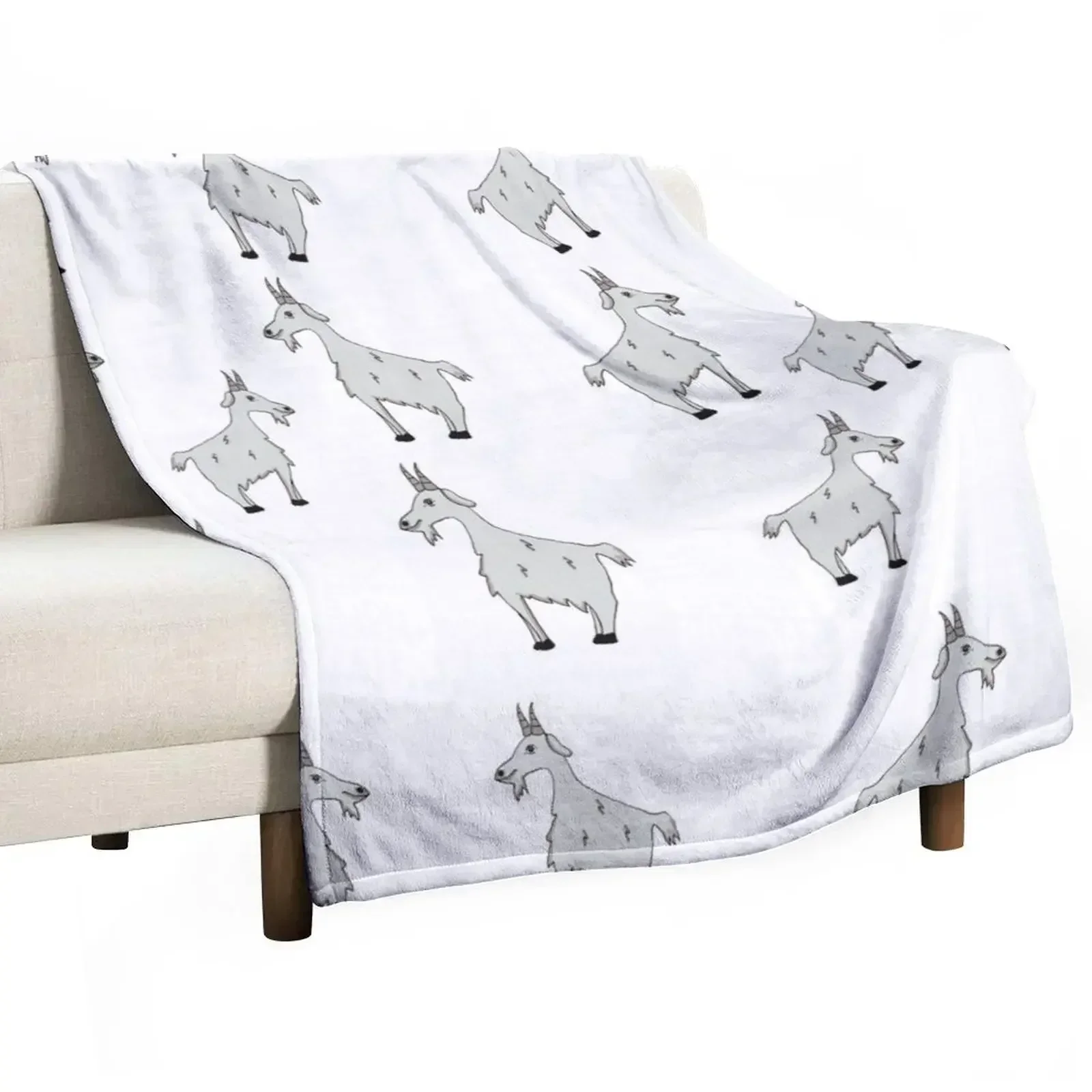 Goat pattern Throw Blanket Hairy For Decorative Sofa valentine gift ideas blankets ands Decoratives Multi-Purpose Blankets