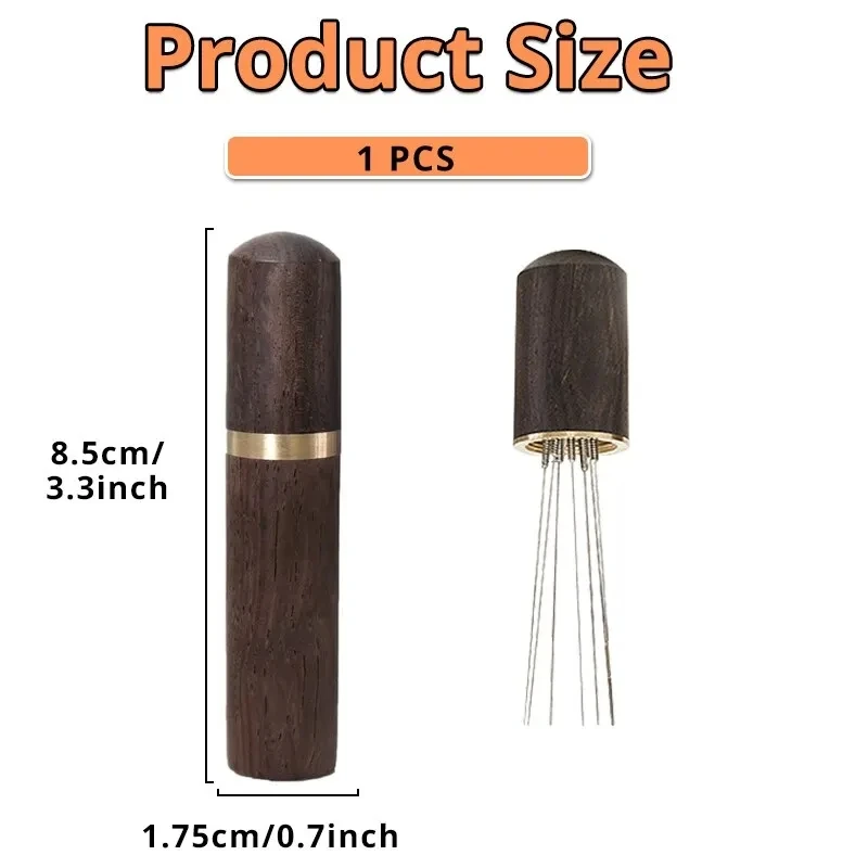 

Espresso Coffee Stirrer Portable Espresso Distribution Tools 5 Needles Natural Wood Handle Cocktail kit