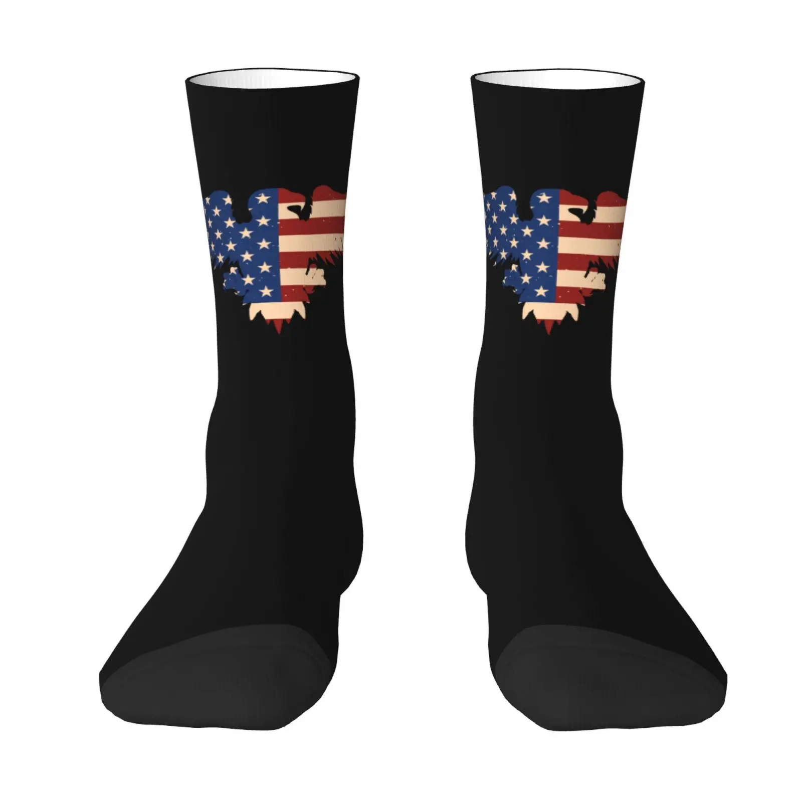 

American Eagle USA Flag Socks Retro Trend Crazy Street Hip-Hop Socks Breathable Non-slip Casual Sports Socks Novelty Party Gift