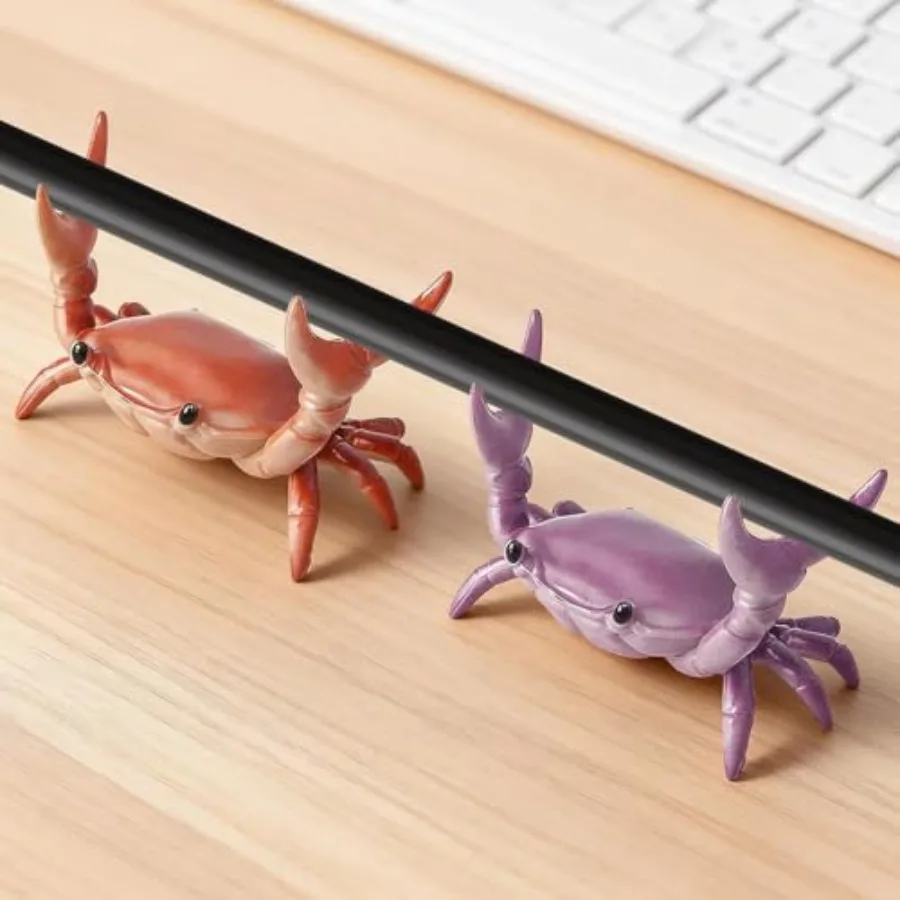 4PCS Weightlifting Crab Pen Holder for Desk, Creative Desk Crab Pen Holder, Cute Desk Organizer and Pencil Stand, Funny Home Of - view 5