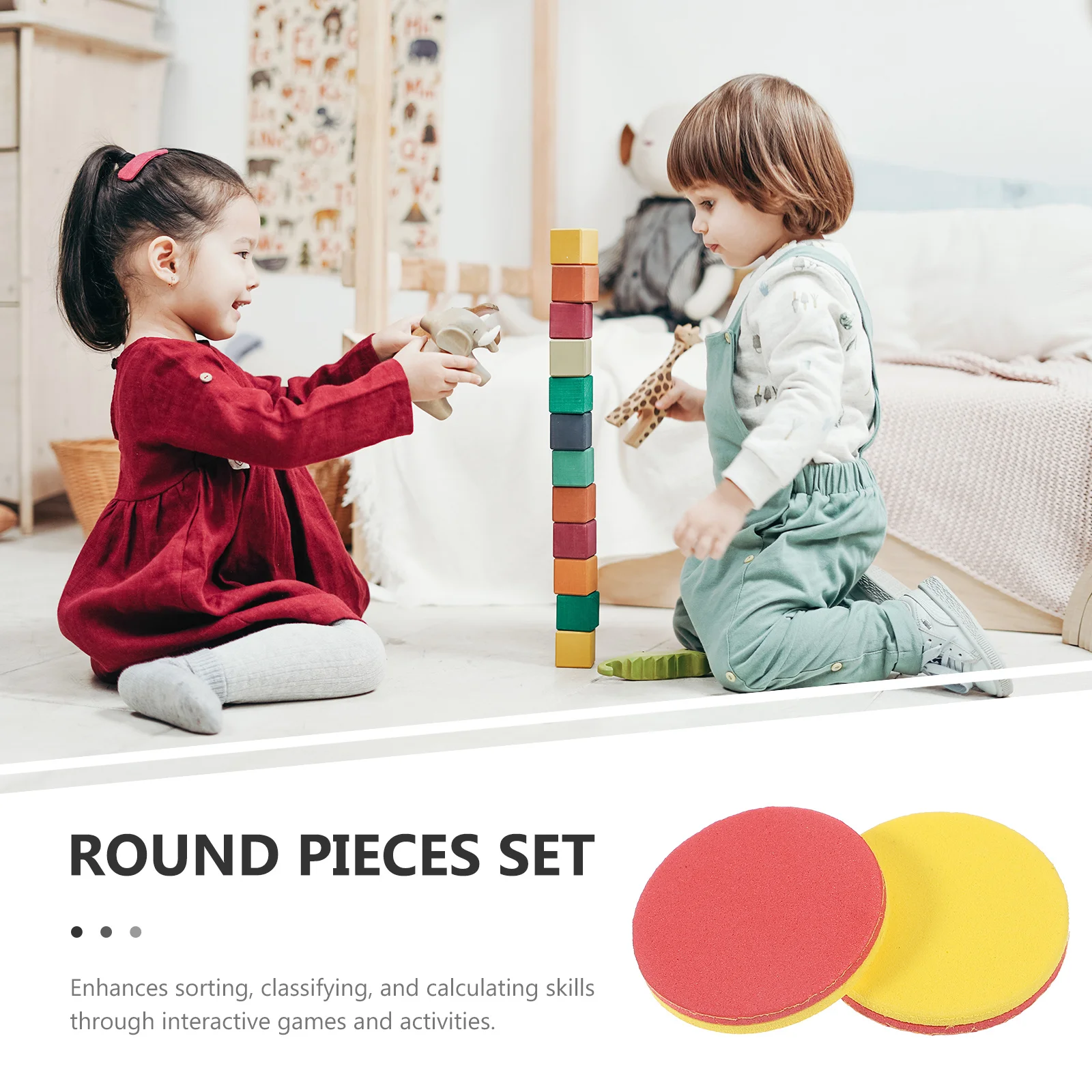 100pcs Early Education Counting Chips Math Learning Counters For Kids Preschool Teaching Aids Montessori Colorful Round Plastic