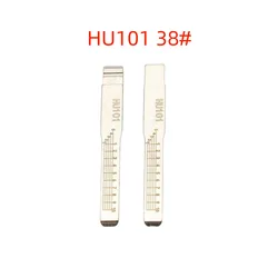 HU101-Engraved Line Lâmina Chave, Escala de Cortar Dentes, Clipper Em Branco, Lâmina para Ford,Jaguar, Land Rover, KD, #38, 5Pcs