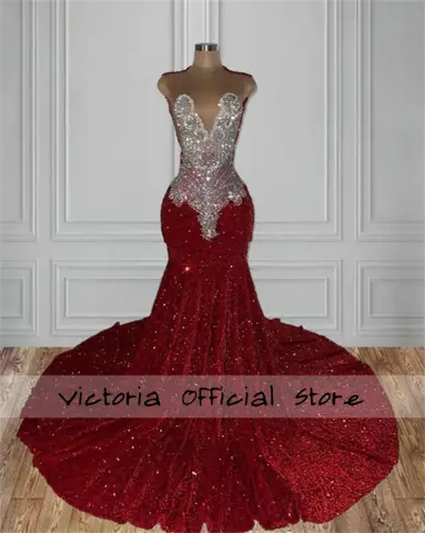 10 best sales röd svart balklänning för flickor - №8