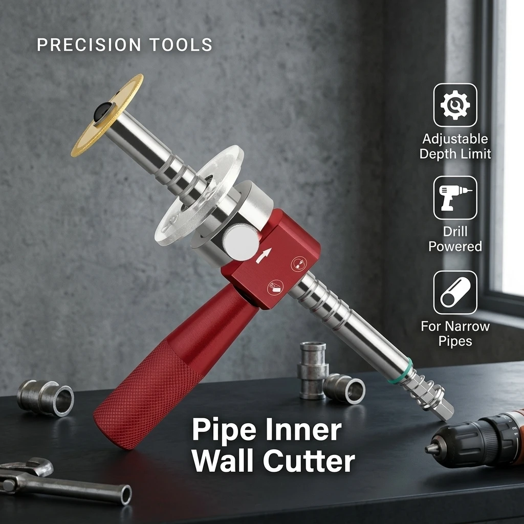 1pc Inner Wall Pipe Cutter Professional Aluminum Alloy Tool for Plumbing Repair Drainage Sprinkler Installation Durable