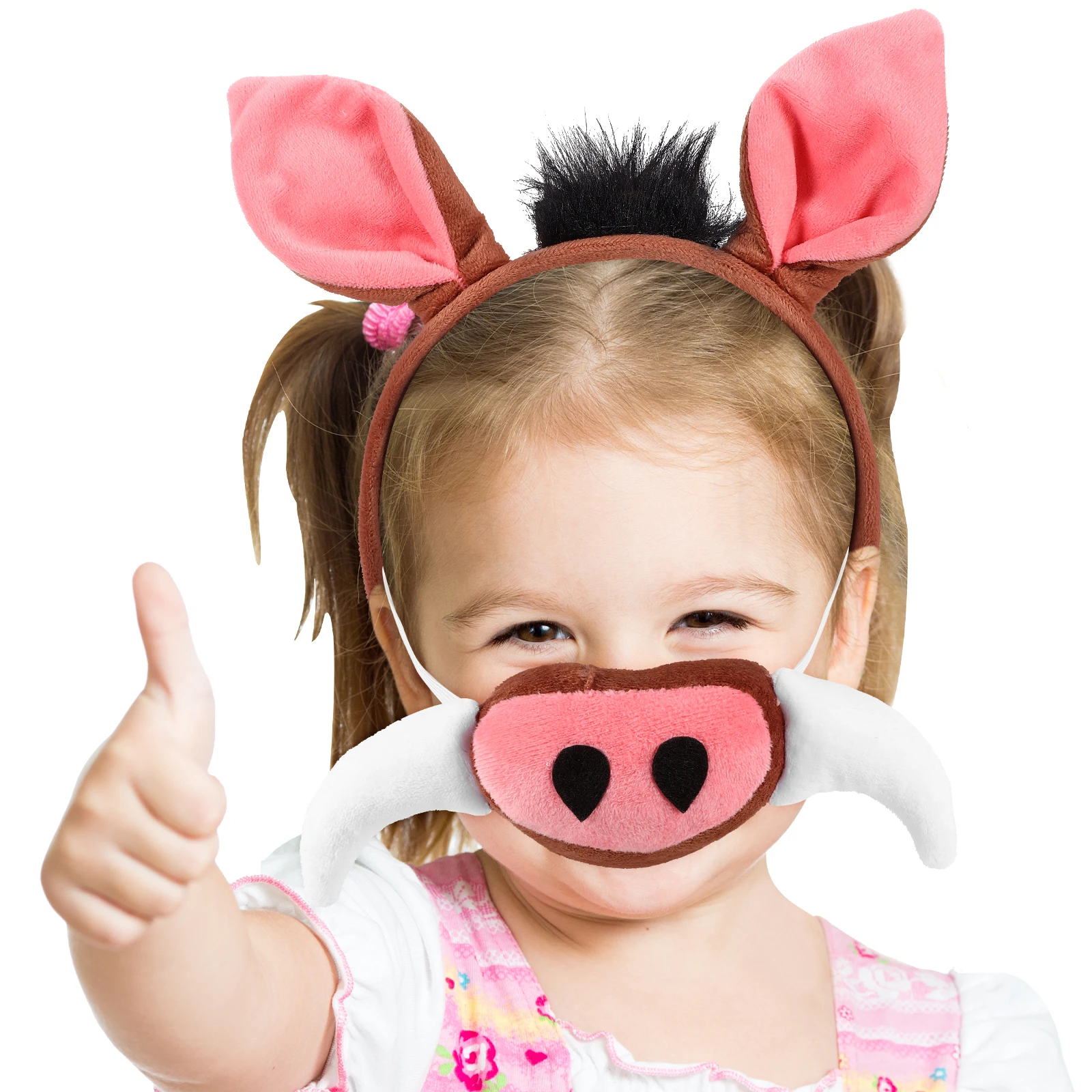 

Headband Pig Ear Animal Cosplay Accessories Fabric Dress up Baby Performance Costume Prop Stage Kids Party Decorative