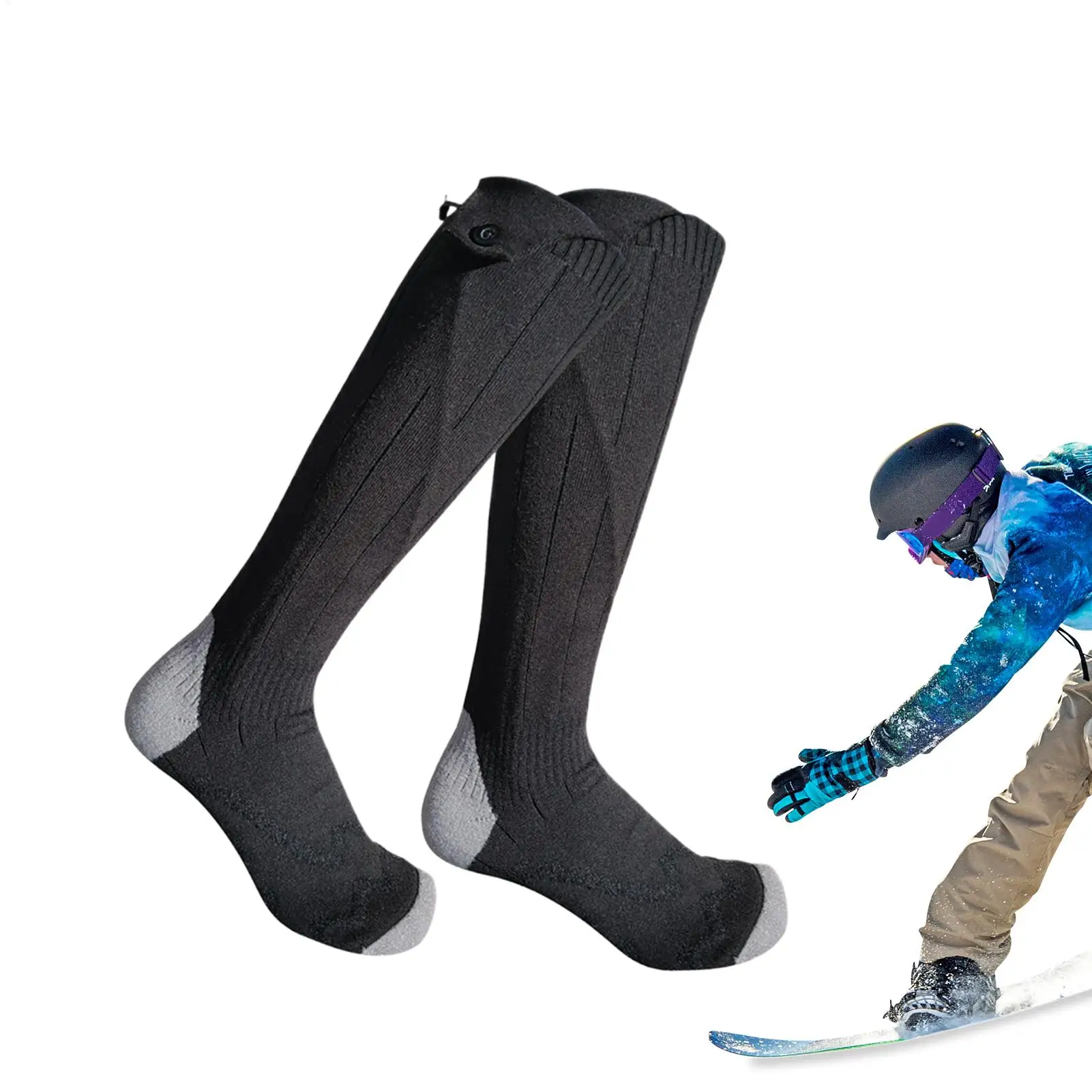 

Heating Socks Rechargeable Waterproof Cordless Heated Ski Socks Foot Warmers For Outdoor Hunting Riding Fishing Hiking Work