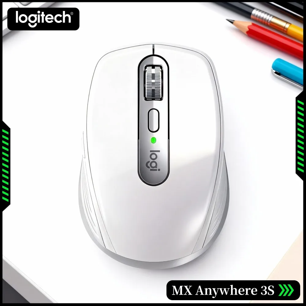 Premium MX Anywhere 3S - 8000 DPI Tracking, USB-C Fast Charge, Lightweight, Ideal For Home Broadcast & Content Creation