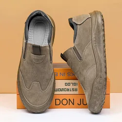 Zapatillas de deporte informales para hombre, zapatos de trabajo antideslizantes de escalada al aire libre, mocasines transpirables para conducir, Estilo Vintage, a la moda, 2024