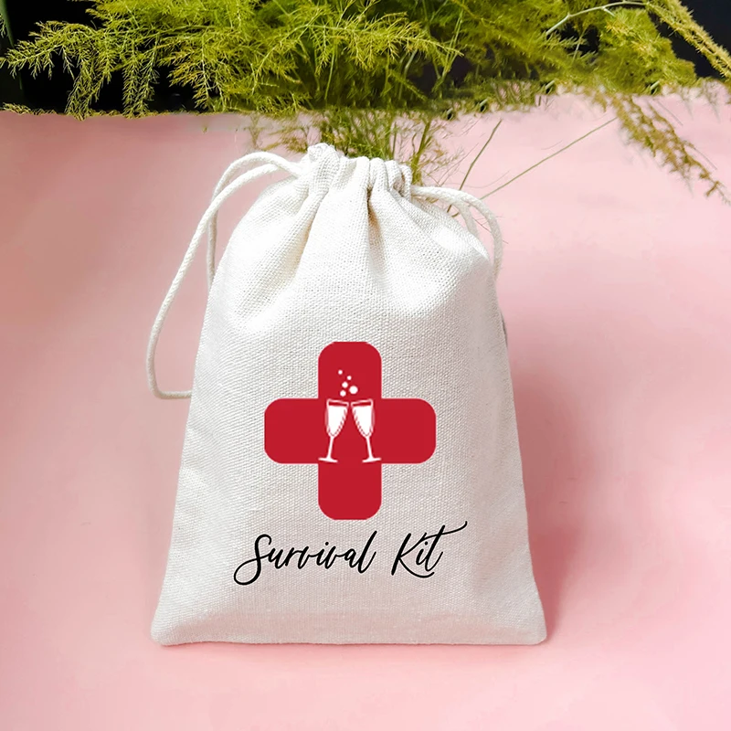 5pcs Golf Flamingo camping hangover Survival Kit Bags bridal shower Destination wedding Bachelorette hen Party decoration gift view 4