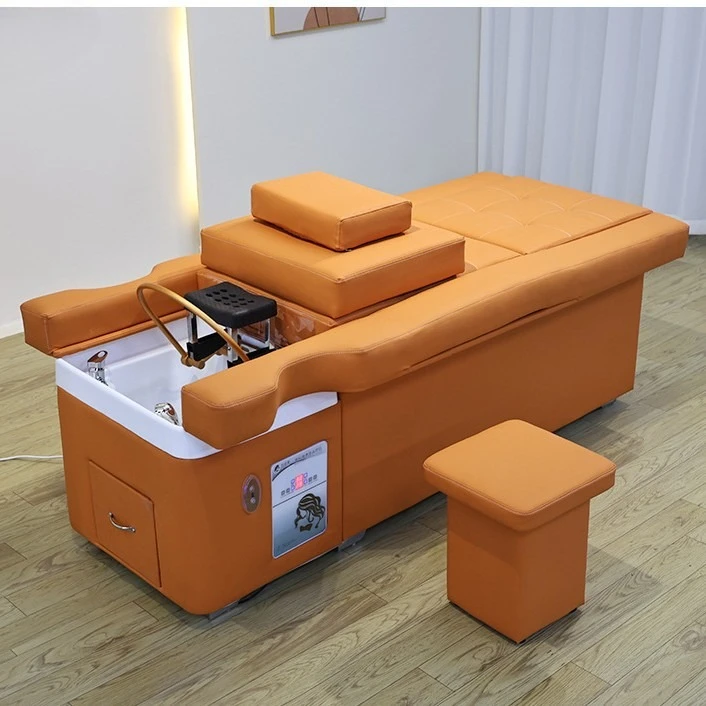 Head therapy foot therapy bed electric back lift foot bath sofa integrated massage bed SPA shampoo