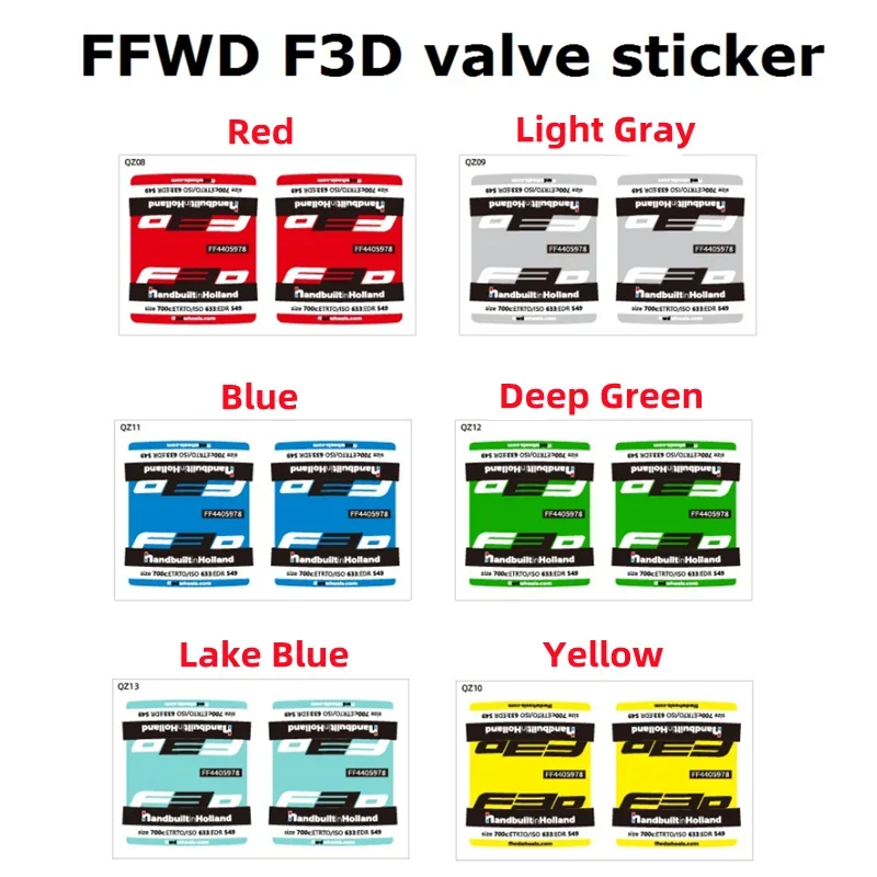 Valve Stickers for FFWD F3D Vinyl Waterproof Sunscreen Road Bike Cycling Bicycle Wheelset Valve Accessories Decals