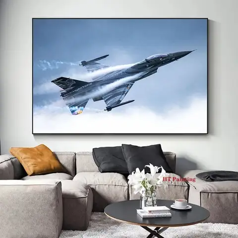 Jet Plane Airforce Fighter Aircraft Poster Canvas Painting stampe Wall Art Pictures Modern Living Room Home Decor Gift Cuadros