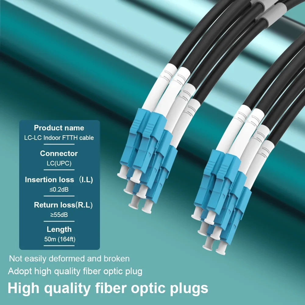 10/20/50/100m LC-LC Outdoor Armored Single-Mode Fiber Patch Cord 1/2/4/6/12 Core , 9/125 SM UPC Optic Cable Jumper LSZH