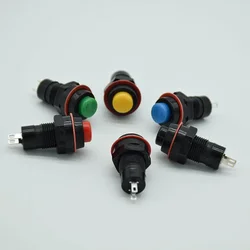 6pcs/lot   10mm  Self Locking / Momentary  Round Push Button Switch reset 6 colors available