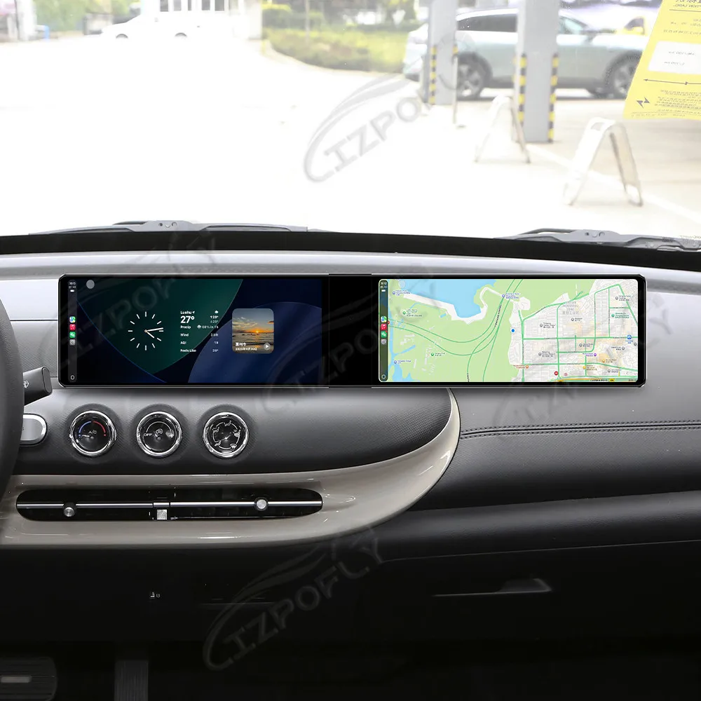 

Автомагнитола Lizpofly с двумя 12,3-дюймовыми сенсорными экранами, Carplay, для Wuling Bingo 2023-2026, Android 13, GPS-навигация, мультимедийный проигрыватель