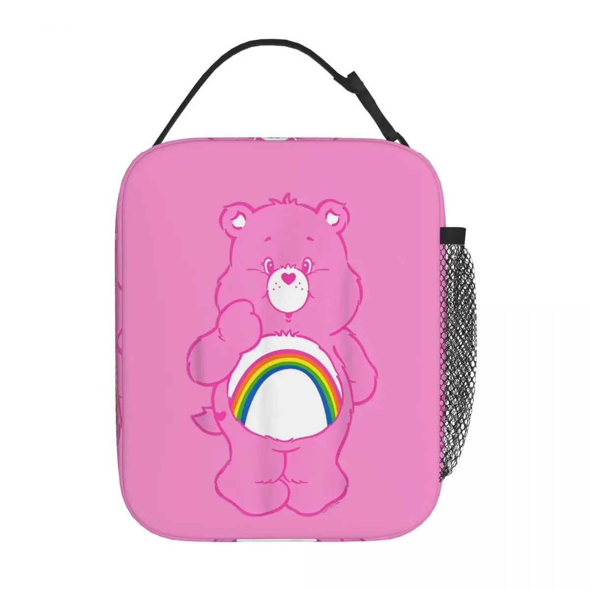 Care Bears Cheer Bear Rainbow Belly Badge Insulated Lunch Bags Large Meal Container Thermal Bag Tote Lunch Box Food Handbags